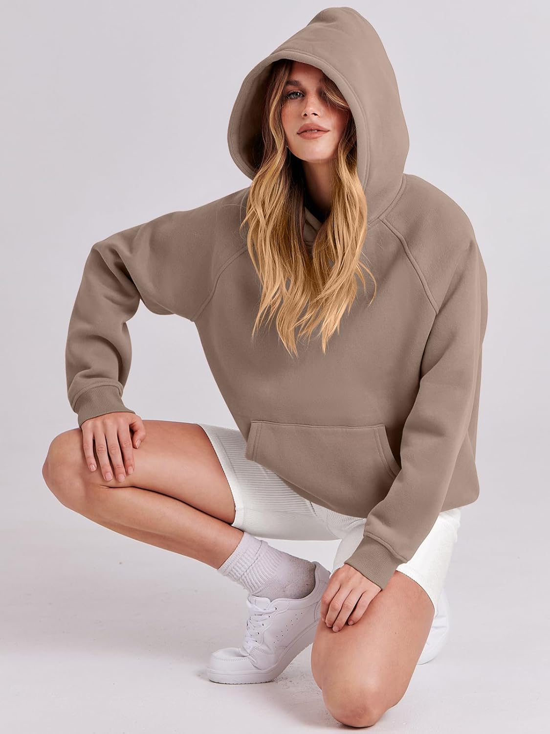 Women Hoodies Oversized Fleece Long Sleeve Comfy Casual Basic Pullover Sweatshirts 2025 Fall Outfits Y2K Clothes