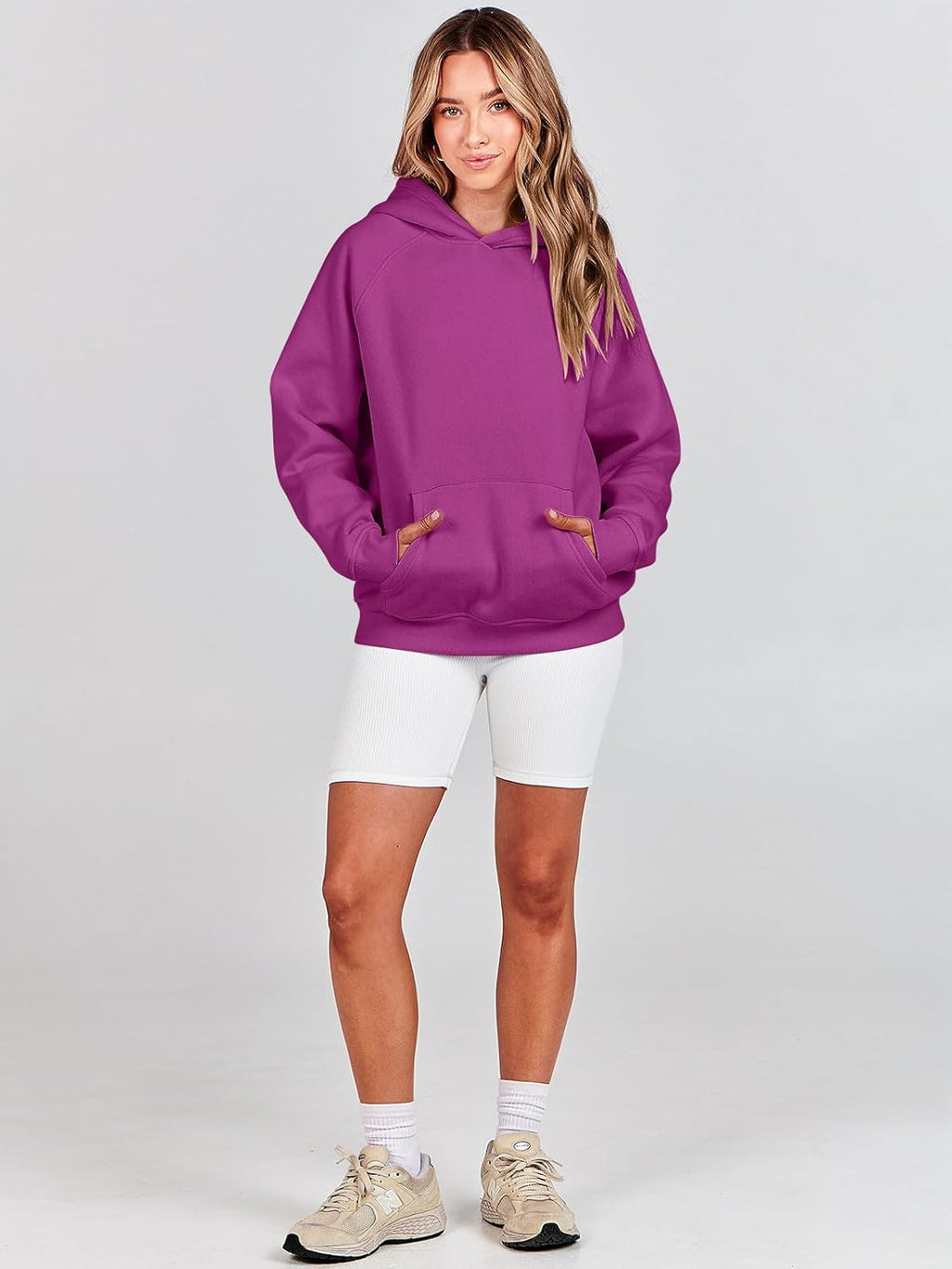 Women Hoodies Oversized Fleece Long Sleeve Comfy Casual Basic Pullover Sweatshirts 2025 Fall Outfits Y2K Clothes