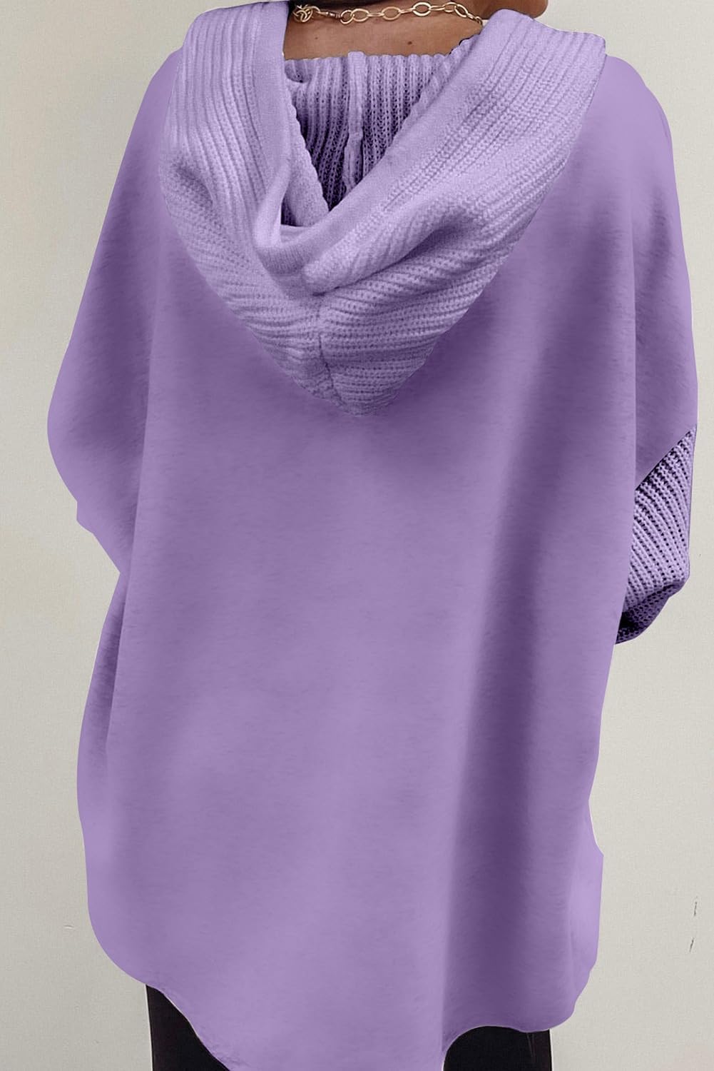 Oversized Sweatshirt for Women Loose Fit Casual Long Sleeve Button Hooded Sweatshirts Hoodies with Pocket