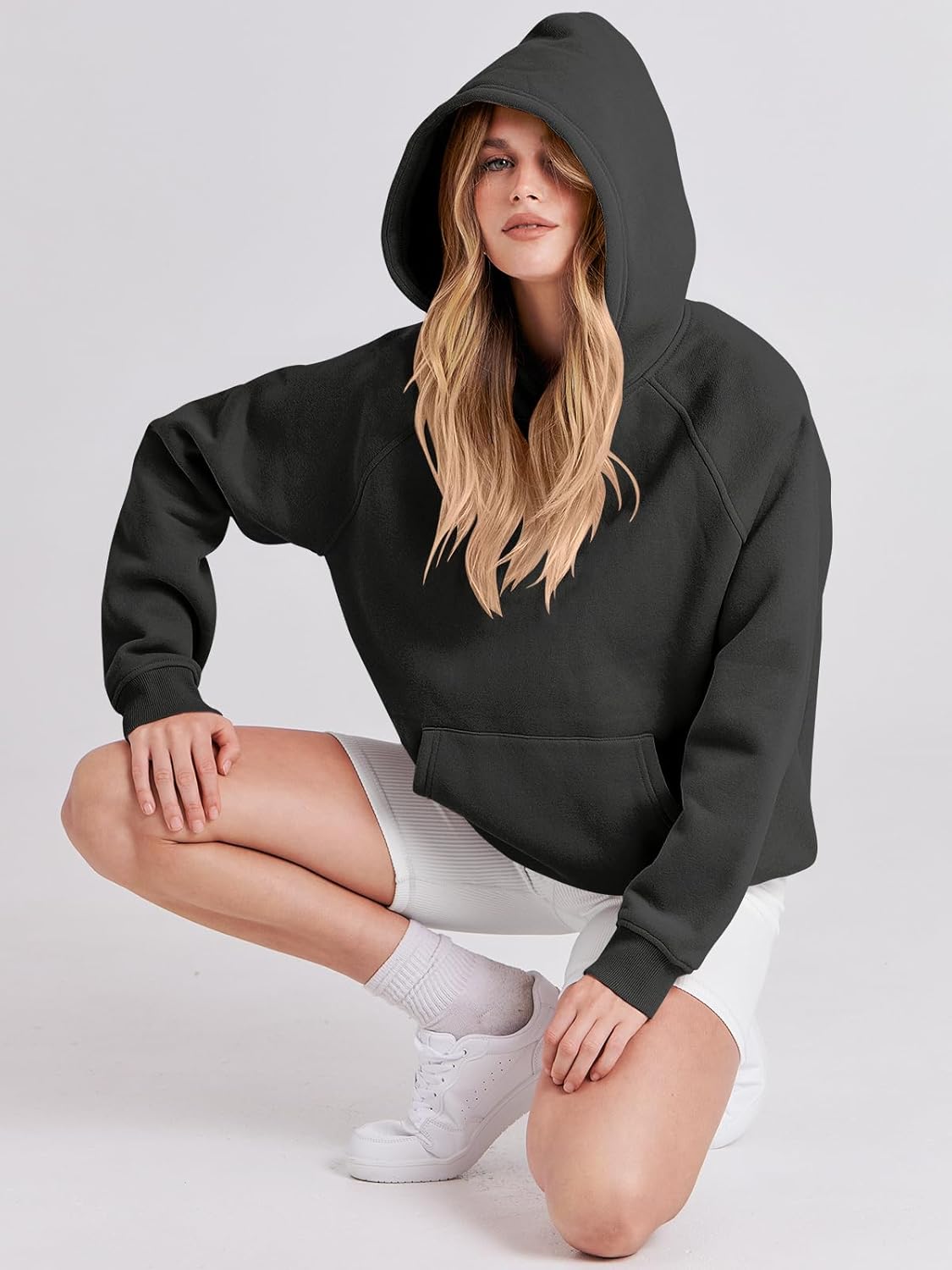 Women Hoodies Oversized Fleece Long Sleeve Comfy Casual Basic Pullover Sweatshirts 2025 Fall Outfits Y2K Clothes