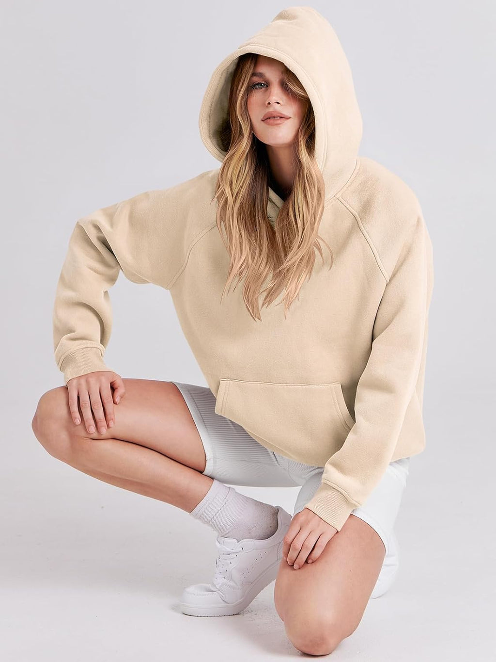 Women Hoodies Oversized Fleece Long Sleeve Comfy Casual Basic Pullover Sweatshirts 2025 Fall Outfits Y2K Clothes