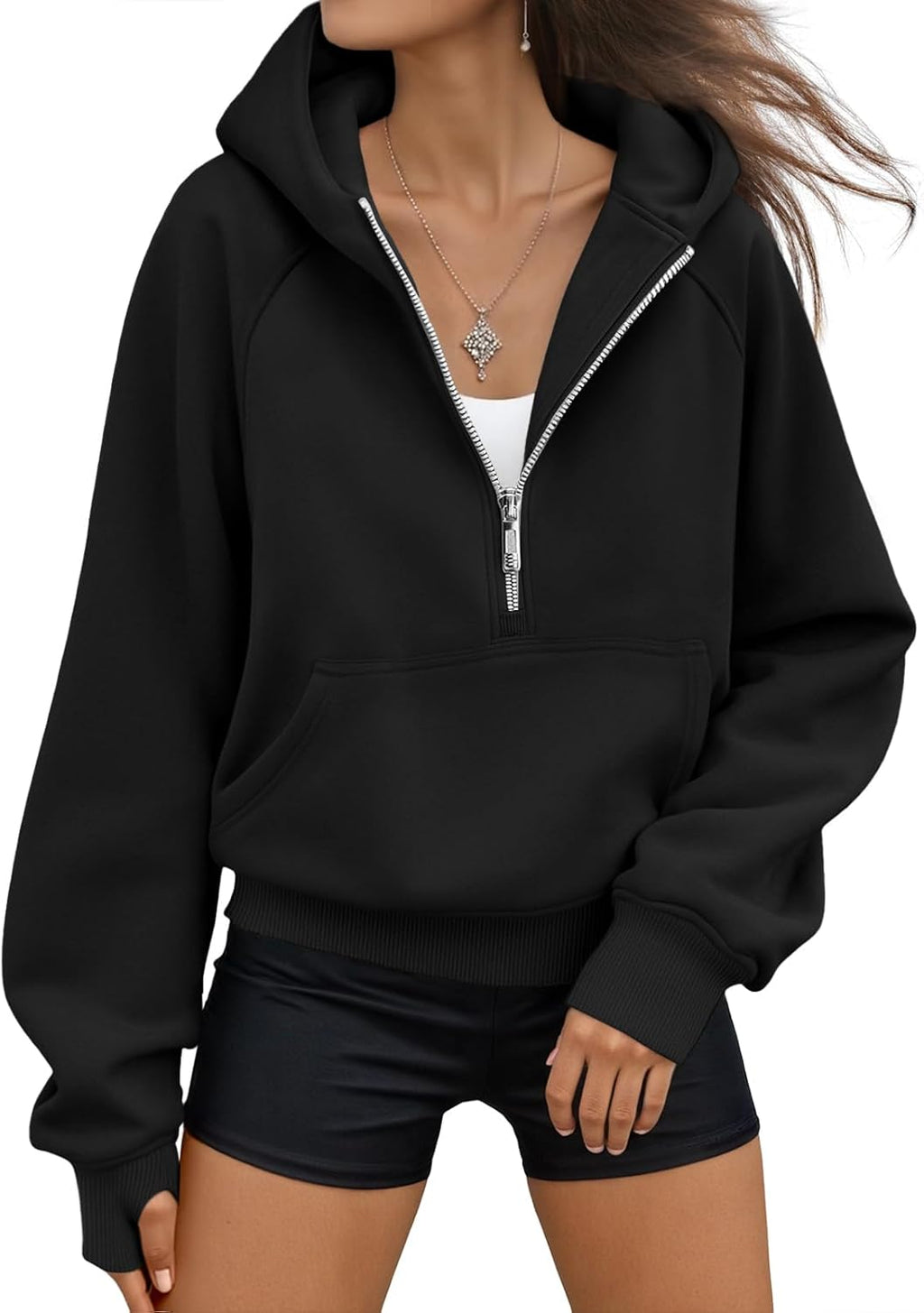 Womens Hoodies Fleece Fall Fashion Outfits Workout Sweatshirts Y2k Winter Zip Up Jackets Oversized Tops Clothes 2025