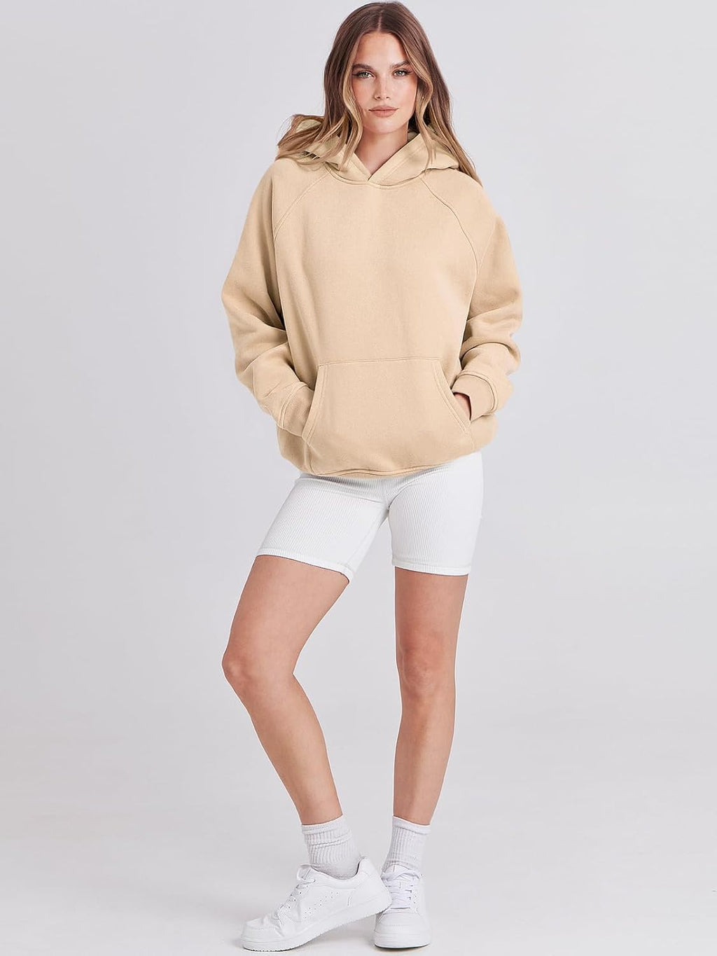 Women Hoodies Oversized Fleece Long Sleeve Comfy Casual Basic Pullover Sweatshirts 2025 Fall Outfits Y2K Clothes
