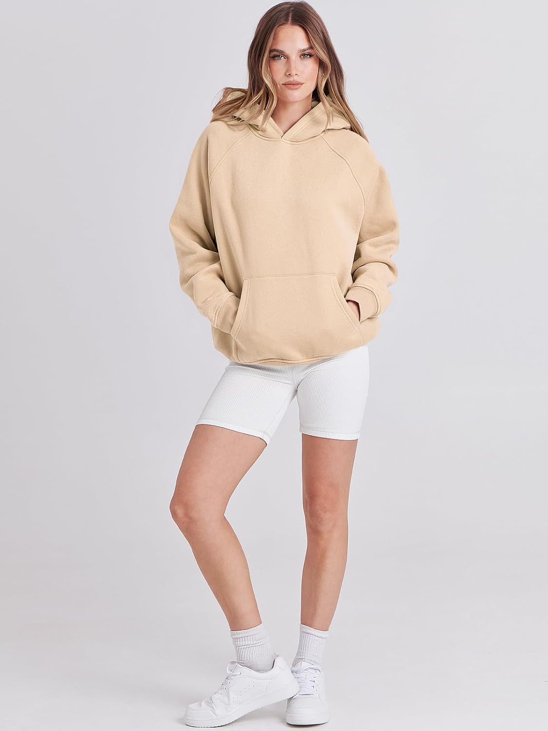 Women Hoodies Oversized Fleece Long Sleeve Comfy Casual Basic Pullover Sweatshirts 2025 Fall Outfits Y2K Clothes