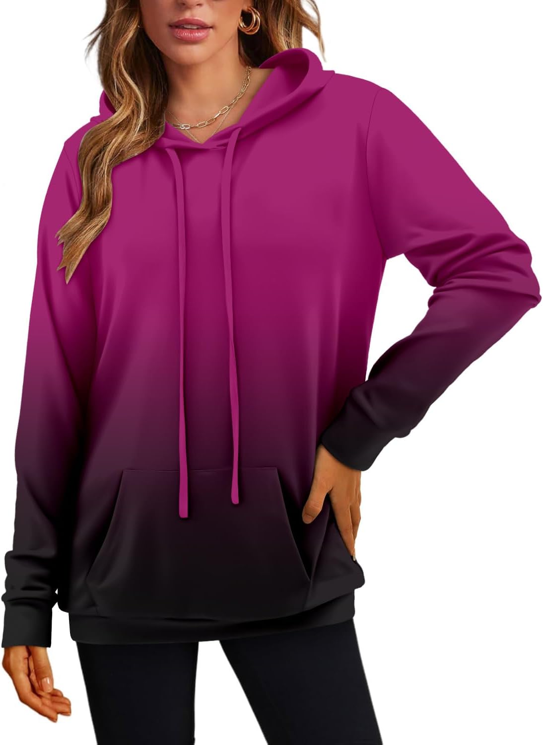 Women's Pullover Hoodies Teen Girls Trendy Fall Fashion Tops Hooded Sweatshirts