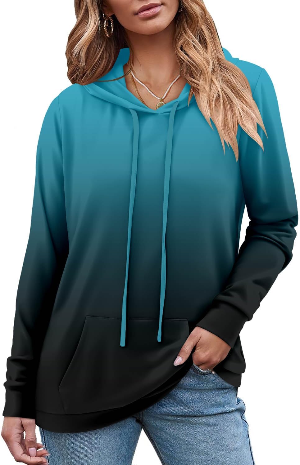 Women's Pullover Hoodies Teen Girls Trendy Fall Fashion Tops Hooded Sweatshirts