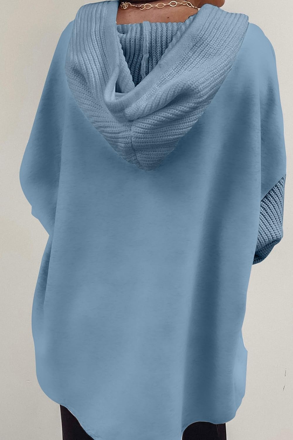 Oversized Sweatshirt for Women Loose Fit Casual Long Sleeve Button Hooded Sweatshirts Hoodies with Pocket