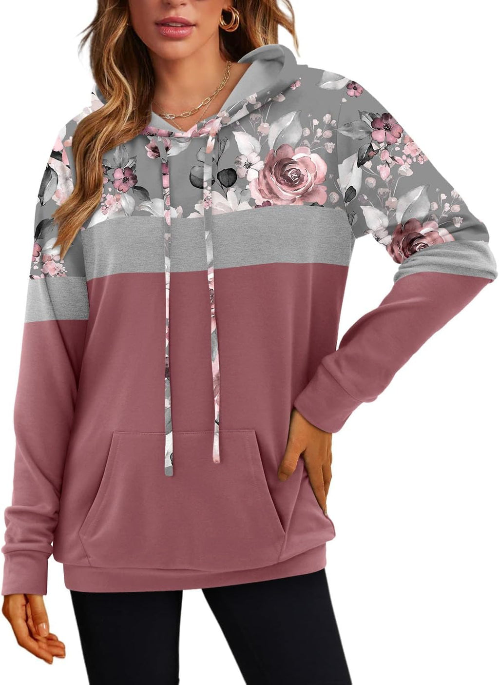 Women's Pullover Hoodies Teen Girls Trendy Fall Fashion Tops Hooded Sweatshirts