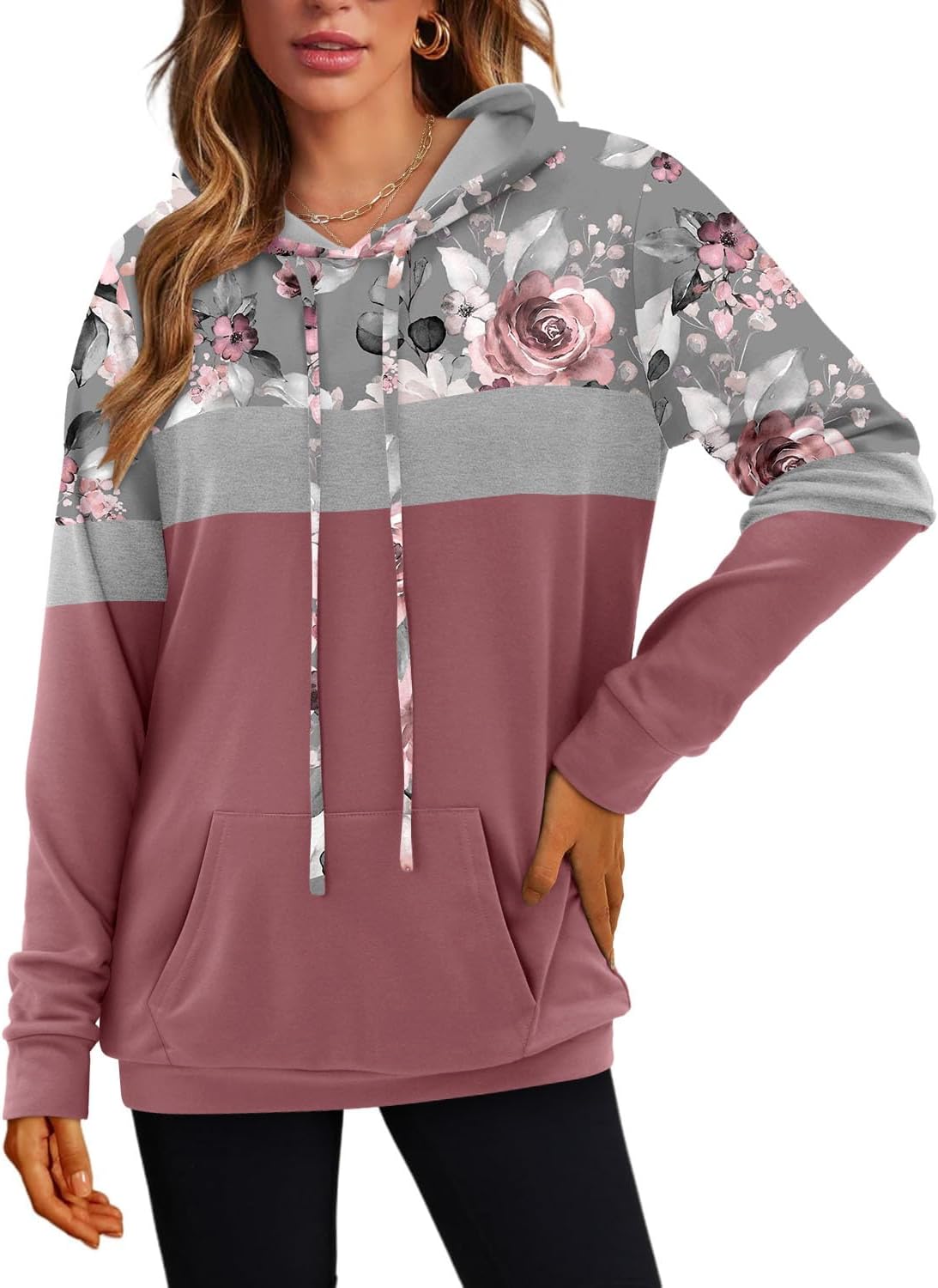 Women's Pullover Hoodies Teen Girls Trendy Fall Fashion Tops Hooded Sweatshirts