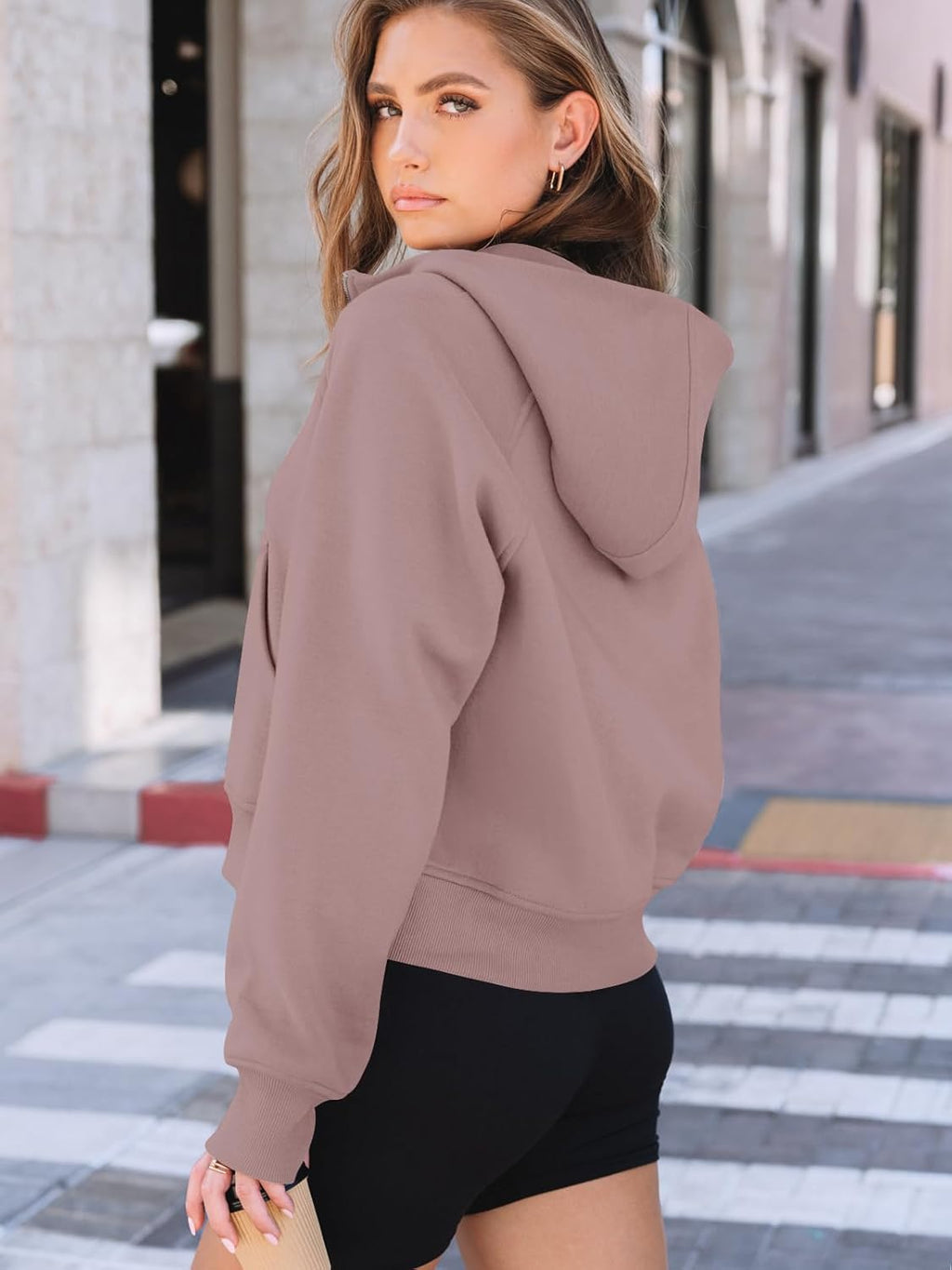 Womens Hoodies Fleece Fall Fashion Outfits Workout Sweatshirts Y2k Winter Zip Up Jackets Oversized Tops Clothes 2025