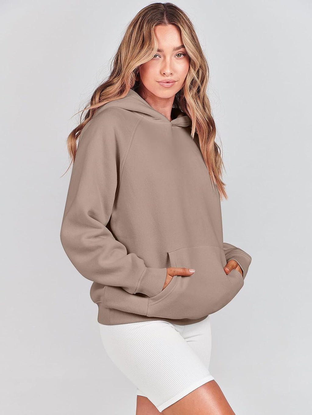 Women Hoodies Oversized Fleece Long Sleeve Comfy Casual Basic Pullover Sweatshirts 2025 Fall Outfits Y2K Clothes