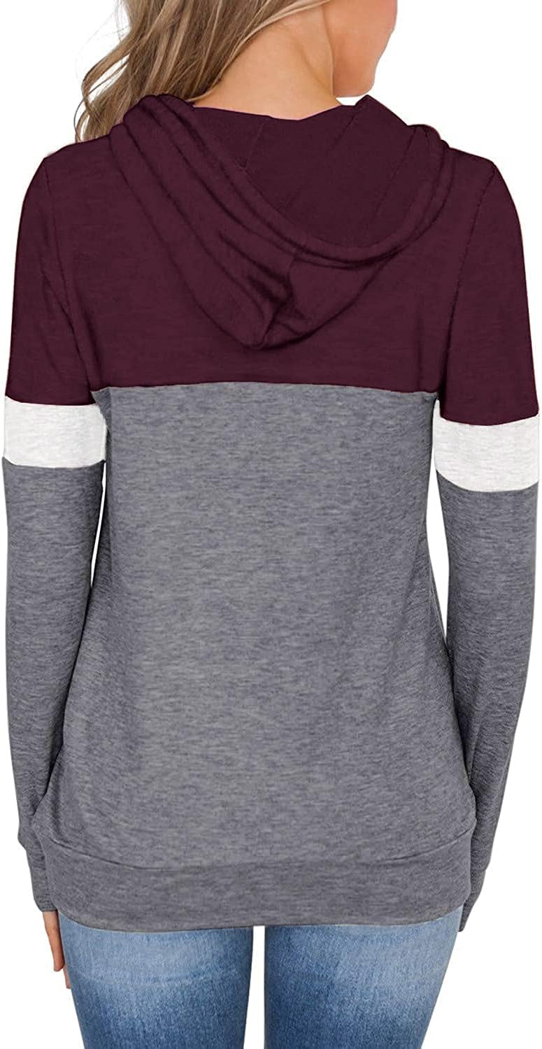 Women’s 2025 Fall Long Sleeve Hoodie Pullover Sweatshirt Lightweight Casual Tops Blouse