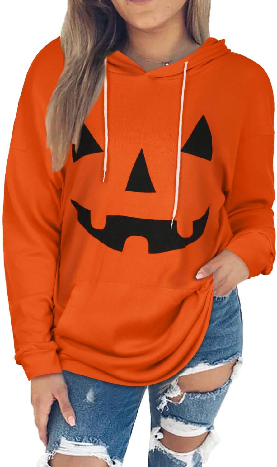 Women's Hoodies Long Sleeve Sweatshirts Drawstring Pullover Tops with Pocket Casual Loose Blouses Tunic