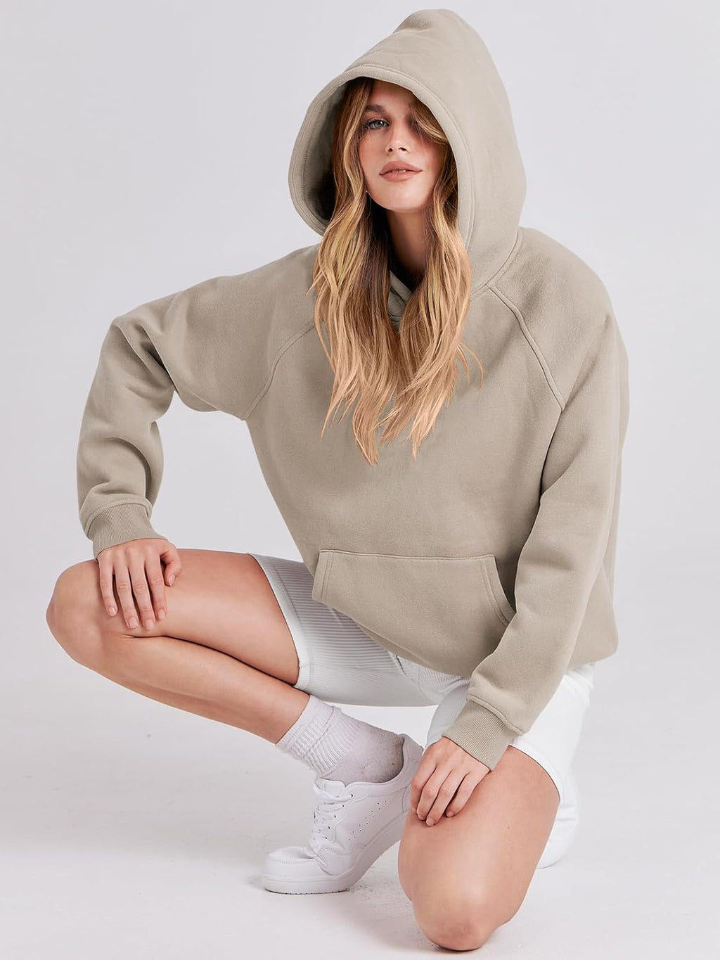 Women Hoodies Oversized Fleece Long Sleeve Comfy Casual Basic Pullover Sweatshirts 2025 Fall Outfits Y2K Clothes