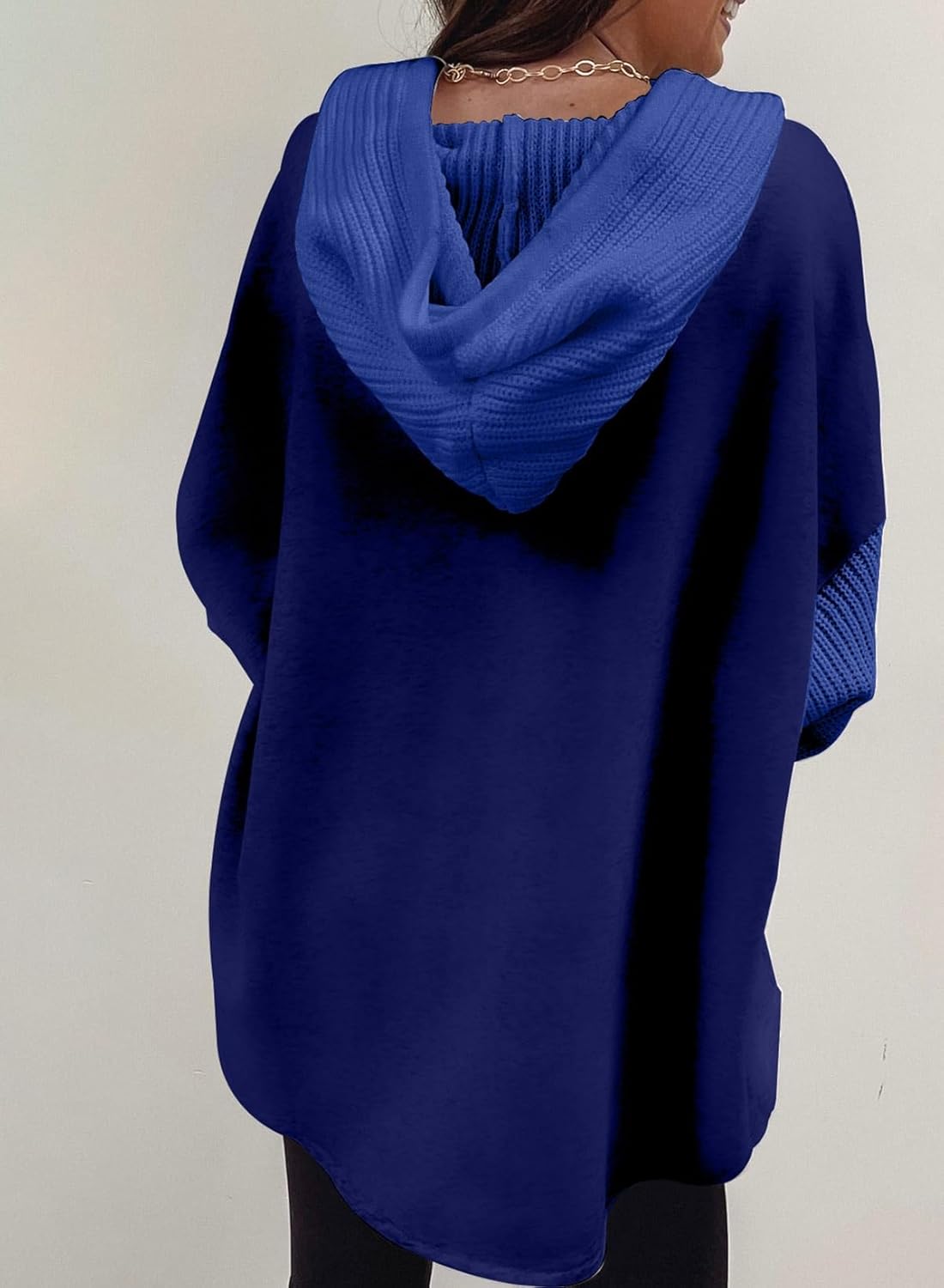 Oversized Sweatshirt for Women Loose Fit Casual Long Sleeve Button Hooded Sweatshirts Hoodies with Pocket