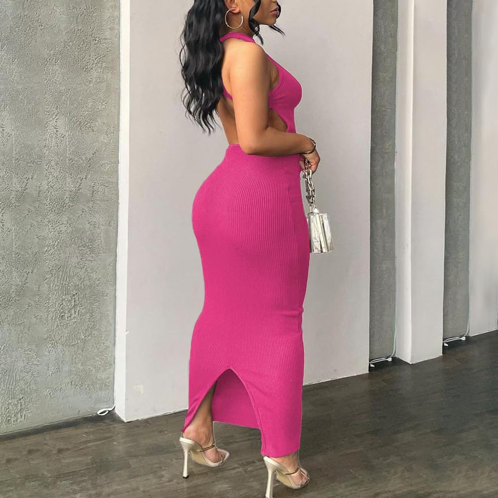 Women Summer Sexy Bodycon Maxi Dress Casual Long Dresses