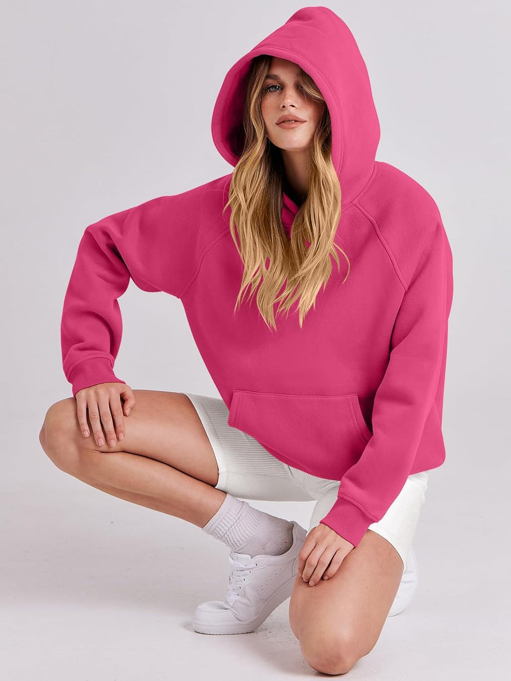 Women Hoodies Oversized Fleece Long Sleeve Comfy Casual Basic Pullover Sweatshirts 2025 Fall Outfits Y2K Clothes