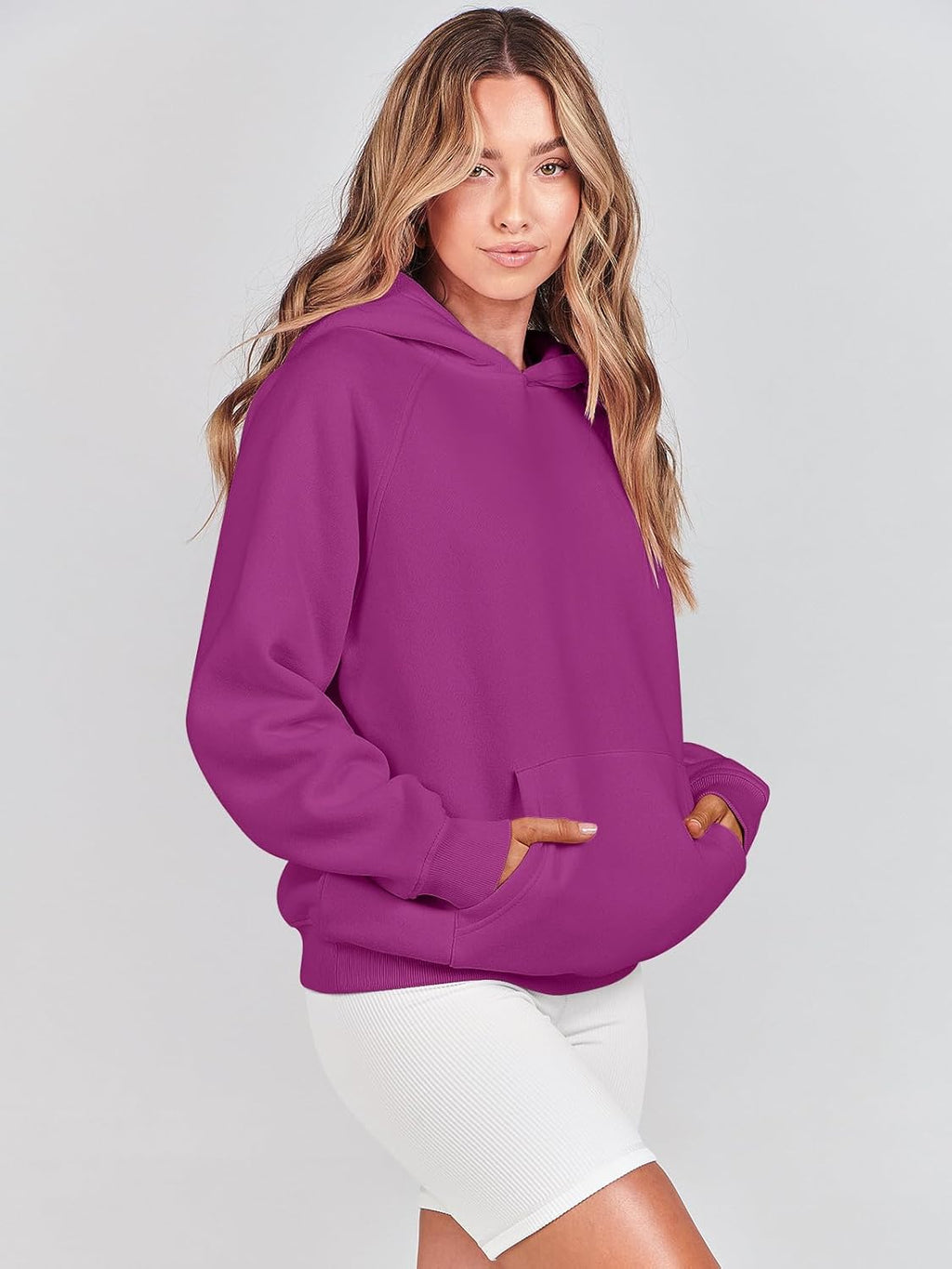 Women Hoodies Oversized Fleece Long Sleeve Comfy Casual Basic Pullover Sweatshirts 2025 Fall Outfits Y2K Clothes