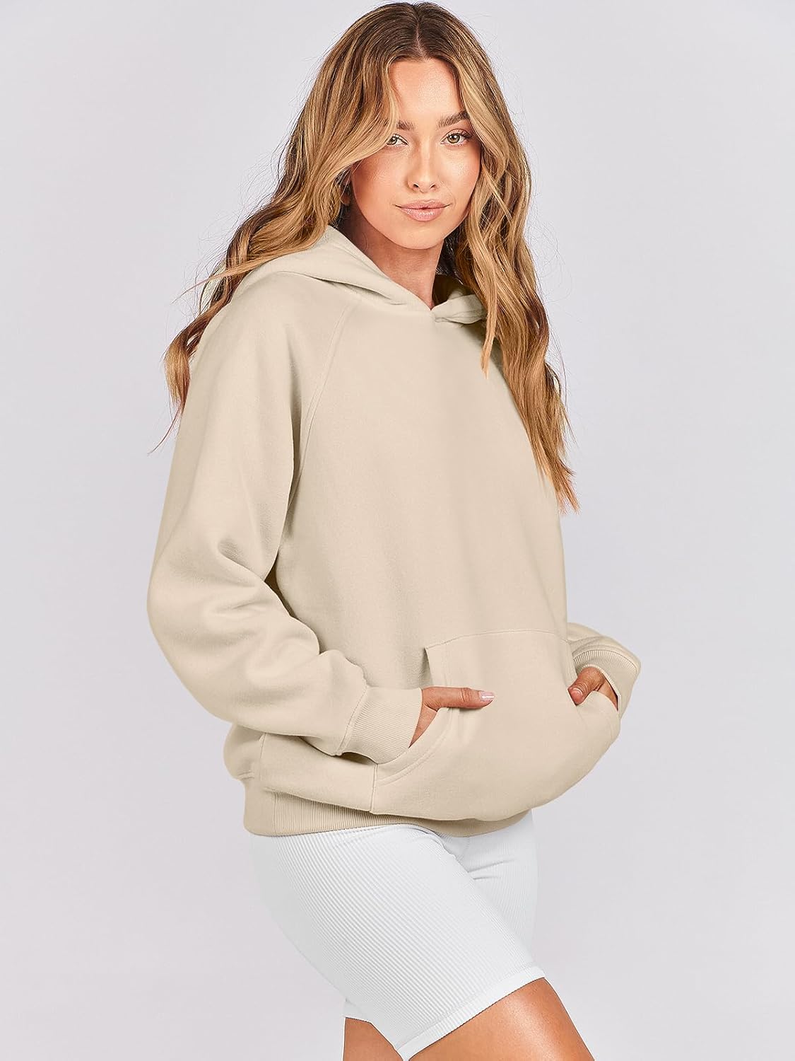 Women Hoodies Oversized Fleece Long Sleeve Comfy Casual Basic Pullover Sweatshirts 2025 Fall Outfits Y2K Clothes
