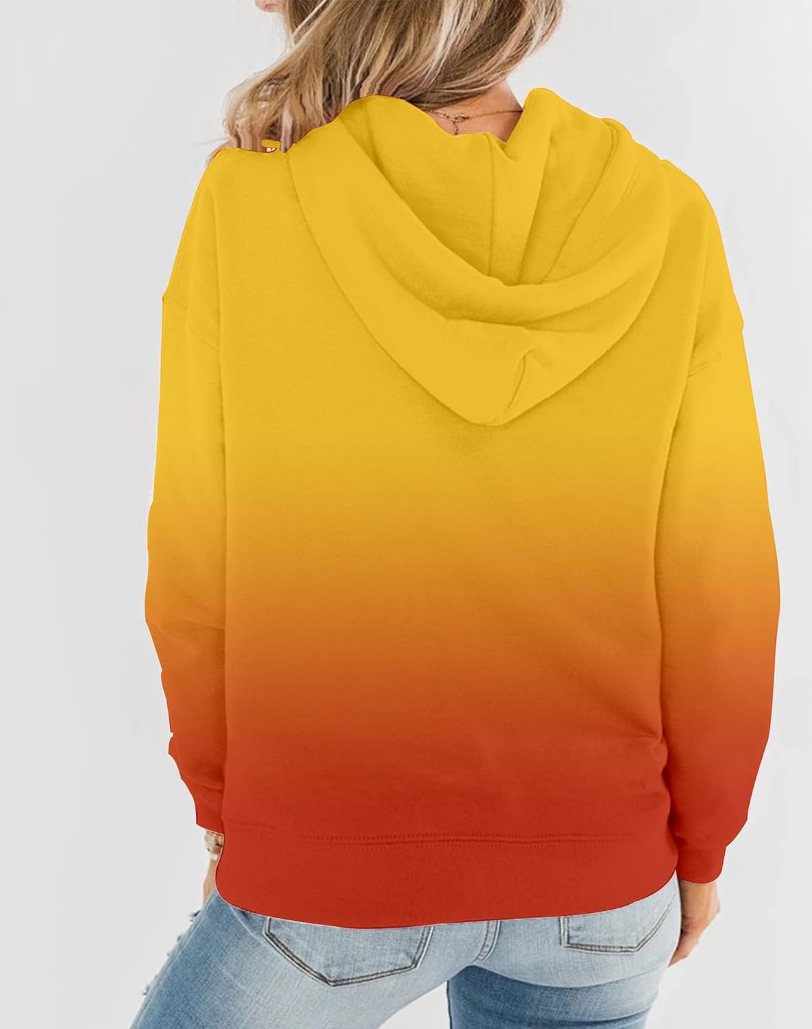 Womens Casual Hoodies Crew Neck Long Sleeve Sweatshirts with Pocket Lightweight Pullover Tops