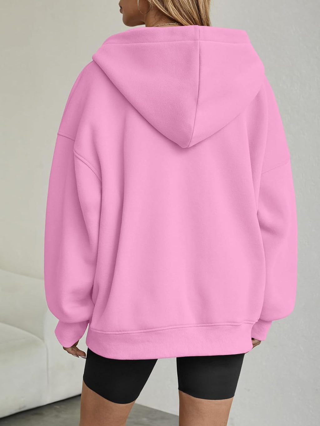 Womens Oversized V Neck Hoodies with Thumb Hole Pullover Sweatshirts Y2k Clothes Fall Fashion Outfits 2025