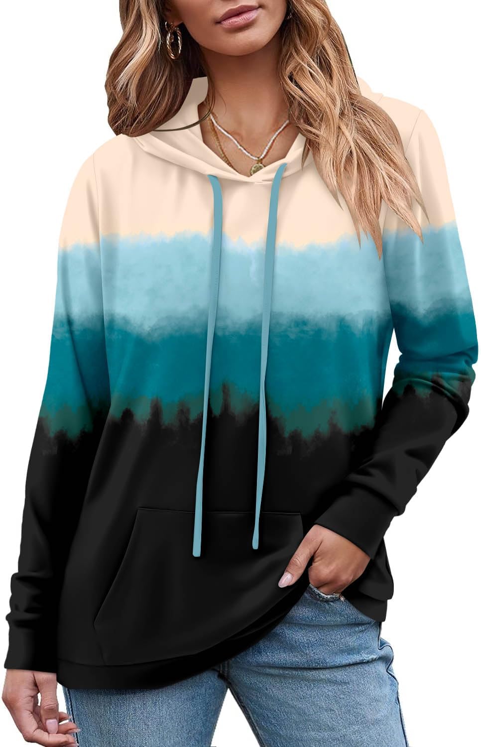 Women's Pullover Hoodies Teen Girls Trendy Fall Fashion Tops Hooded Sweatshirts