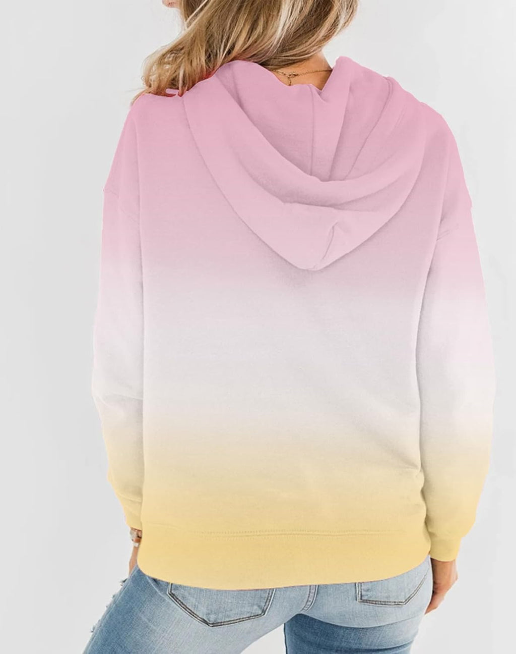 Womens Casual Hoodies Crew Neck Long Sleeve Sweatshirts with Pocket Lightweight Pullover Tops