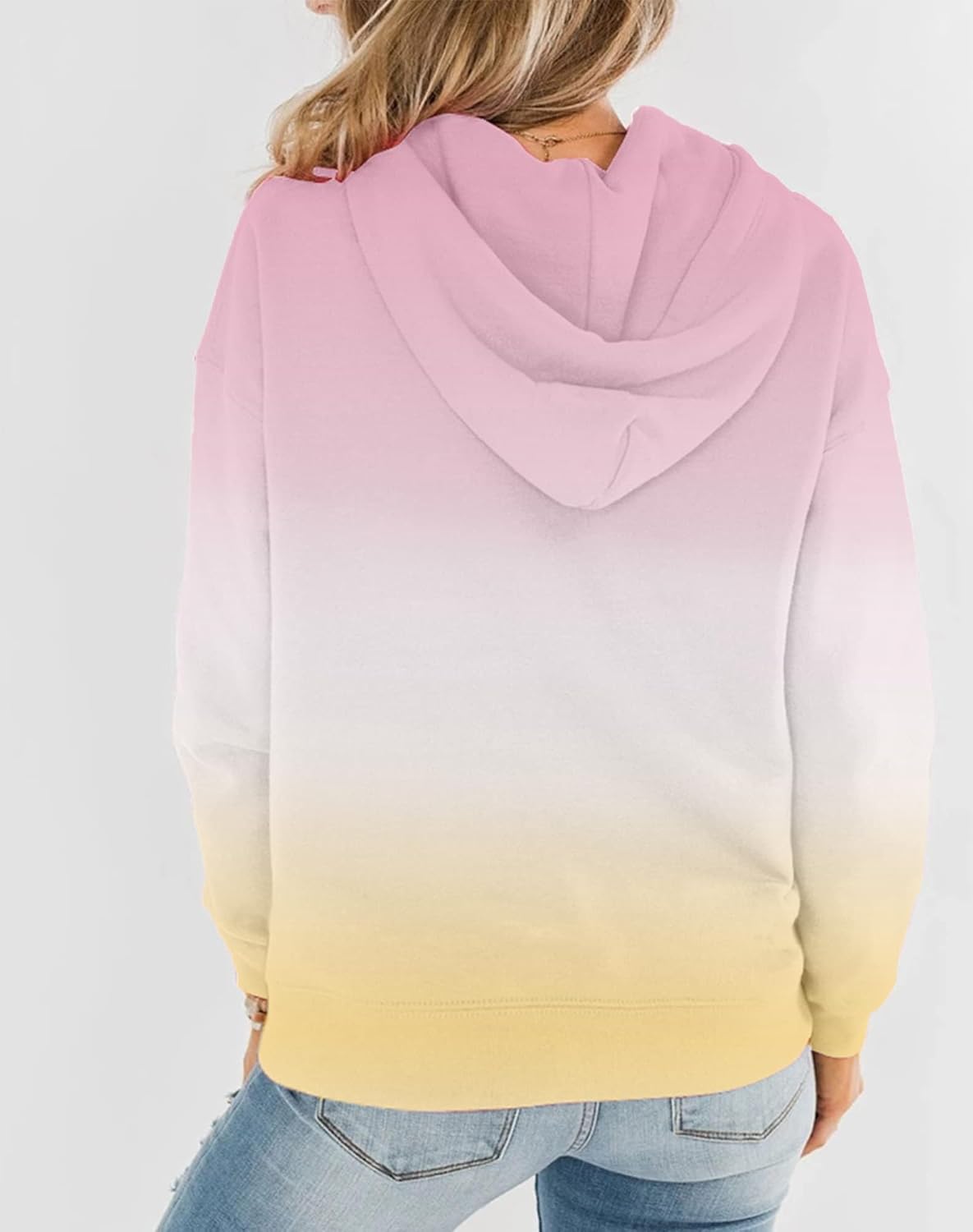 Womens Casual Hoodies Crew Neck Long Sleeve Sweatshirts with Pocket Lightweight Pullover Tops