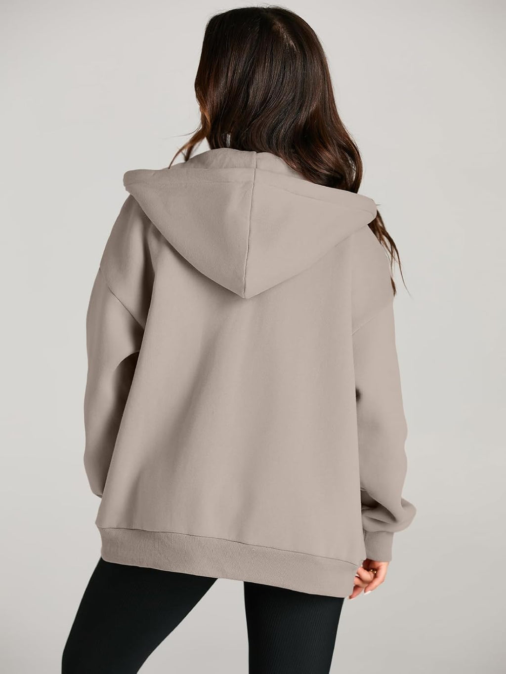 Women's Drawstring Zip Up Cute Hoodies Fall Jacket Oversized Casual Sweatshirts with Pocket
