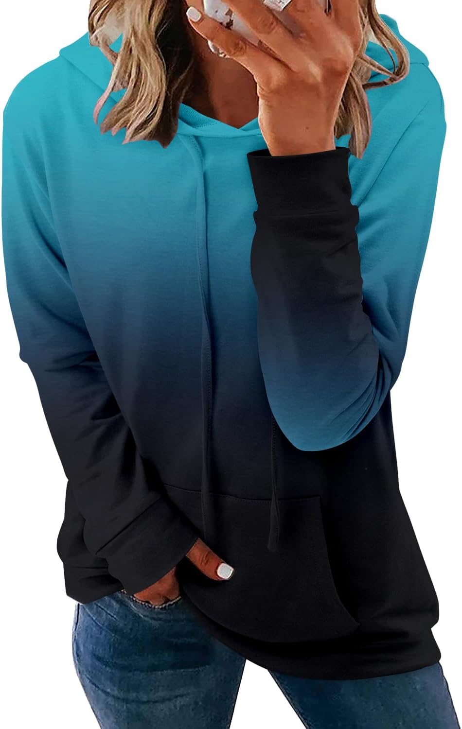 Women's Pullover Hoodies Teen Girls Trendy Fall Fashion Tops Hooded Sweatshirts