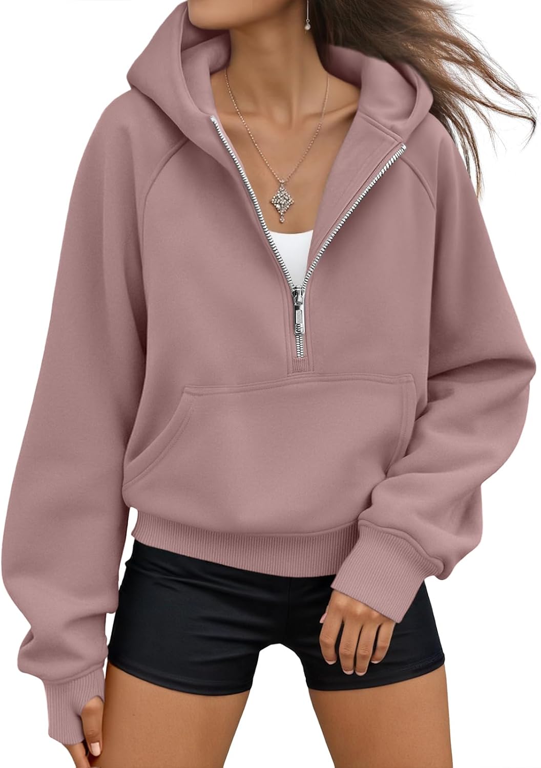 Womens Hoodies Fleece Fall Fashion Outfits Workout Sweatshirts Y2k Winter Zip Up Jackets Oversized Tops Clothes 2025