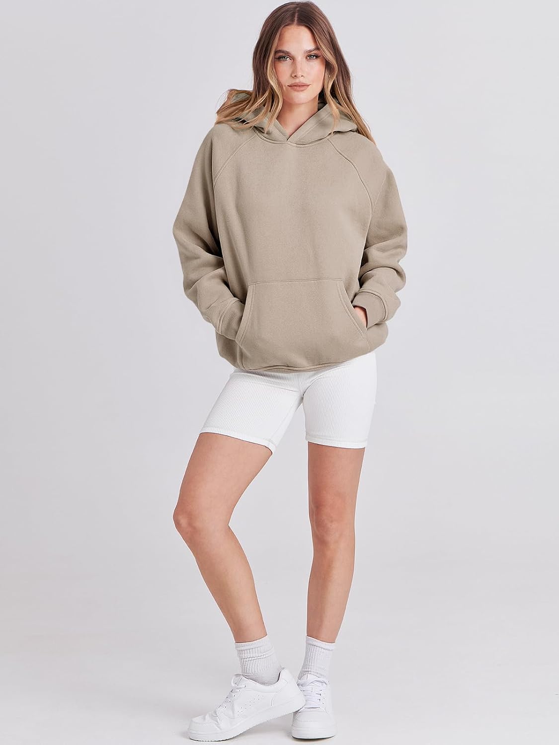 Women Hoodies Oversized Fleece Long Sleeve Comfy Casual Basic Pullover Sweatshirts 2025 Fall Outfits Y2K Clothes