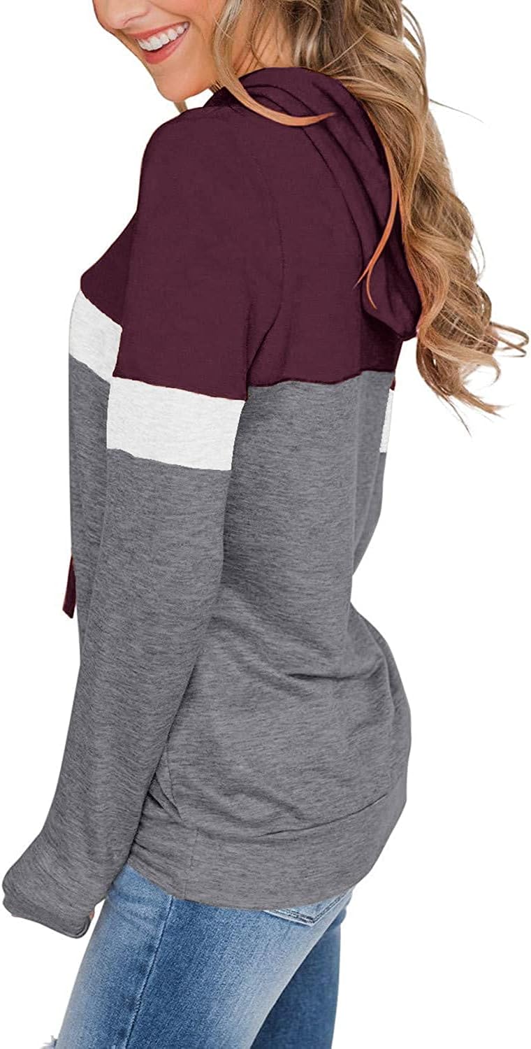 Women’s 2025 Fall Long Sleeve Hoodie Pullover Sweatshirt Lightweight Casual Tops Blouse