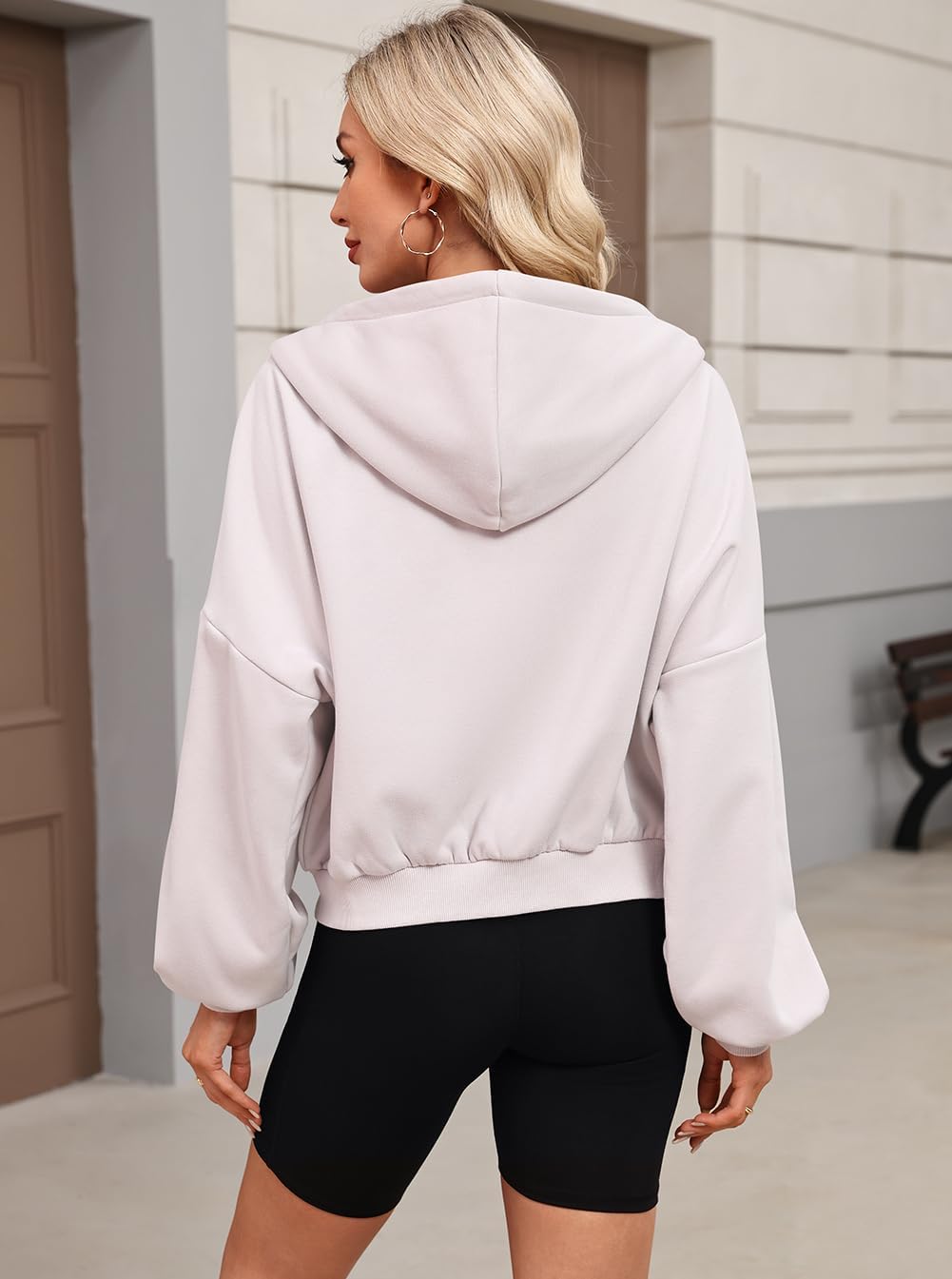 Womens Zip Up Hoodies Oversized Workout Sweatshirts Fall Fashion 2025 Casual Fleece Y2k Jackets Winter Fall Clothes