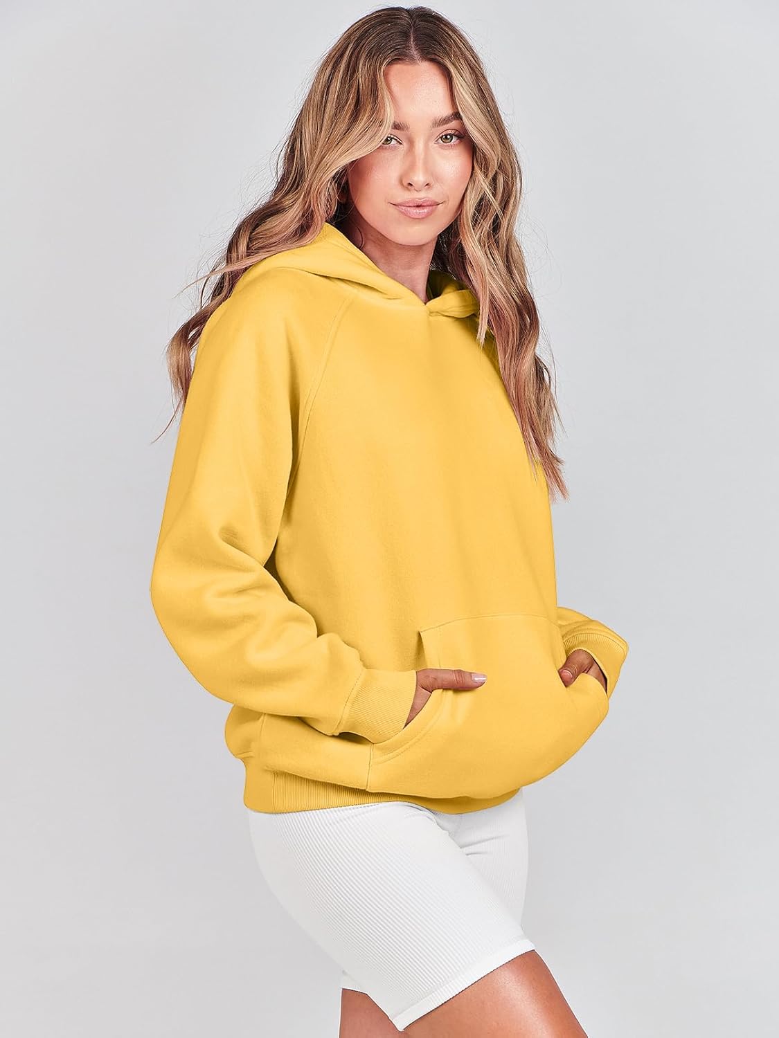Women Hoodies Oversized Fleece Long Sleeve Comfy Casual Basic Pullover Sweatshirts 2025 Fall Outfits Y2K Clothes