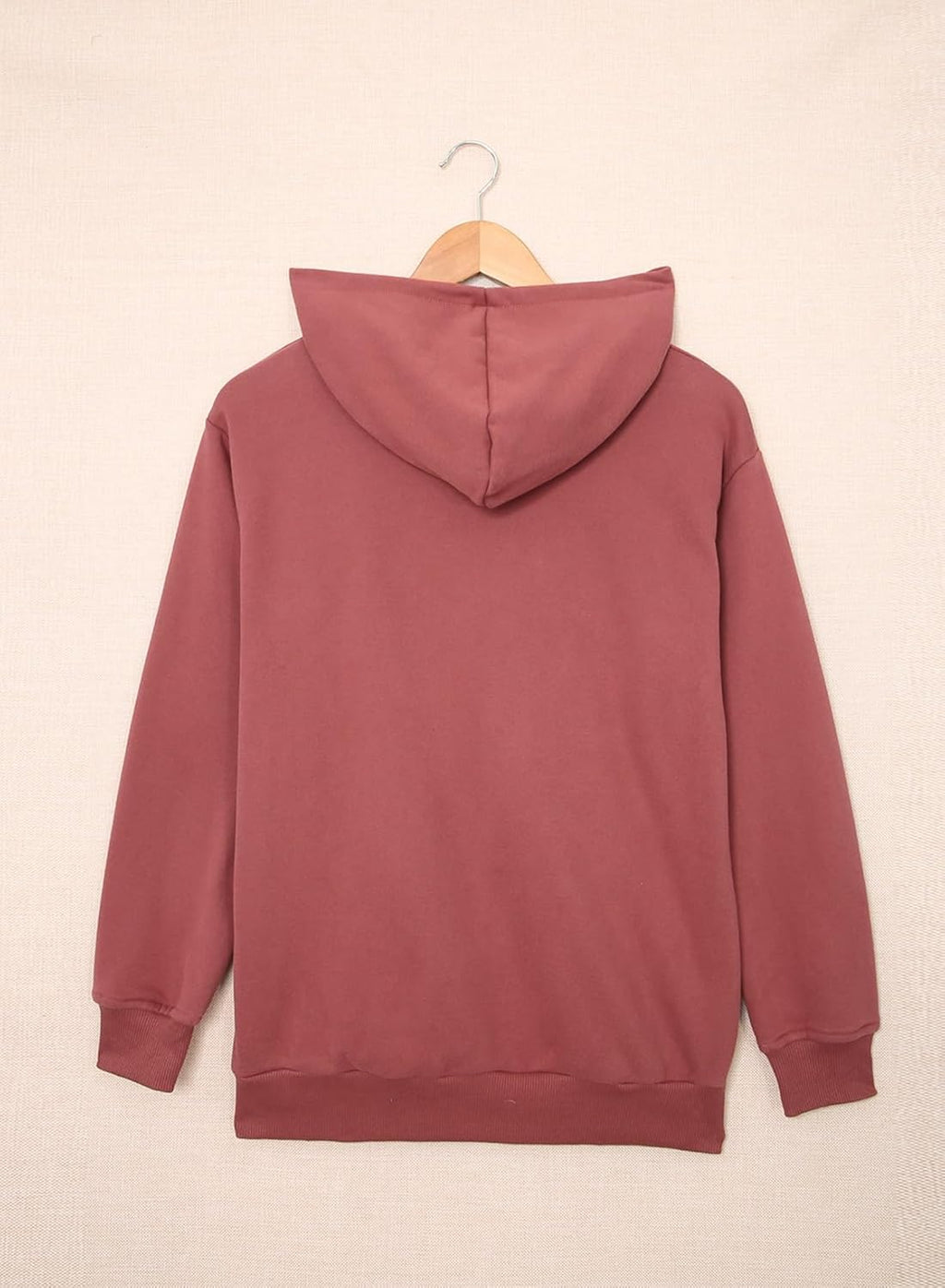 Women's Casual Hoodies Long Sleeve Solid Lightweight Pullover Tops Loose Sweatshirt with Pocket