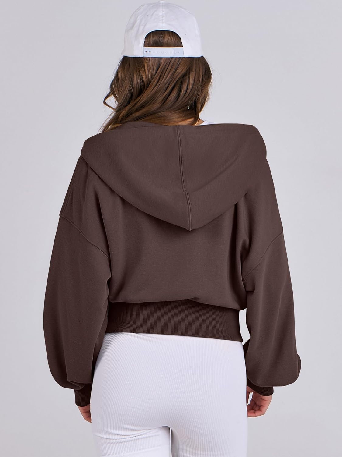 Womens Zip Up Hoodies Cropped Sweatshirts Casual Comfy Cute Zip Jackets Fashion Trendy Fall Outfits 2025 Y2K Clothes