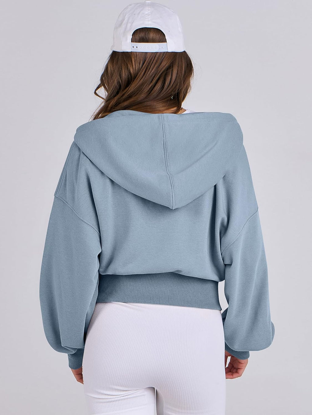 Womens Zip Up Hoodies Cropped Sweatshirts Casual Comfy Cute Zip Jackets Fashion Trendy Fall Outfits 2025 Y2K Clothes