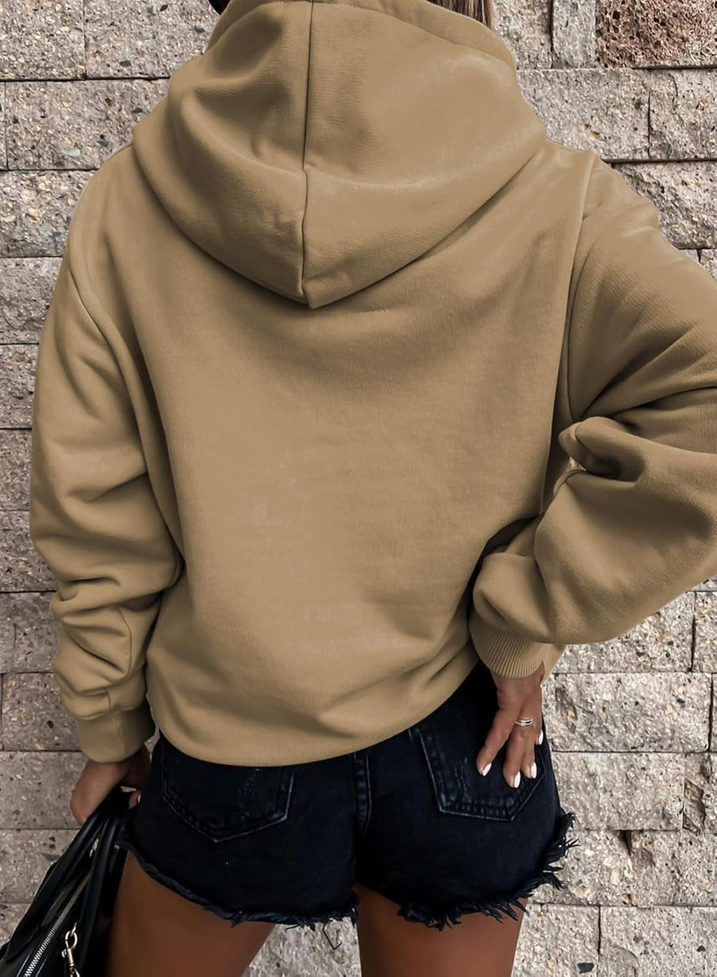 Women's Casual Hoodies Long Sleeve Solid Lightweight Pullover Tops Loose Sweatshirt with Pocket