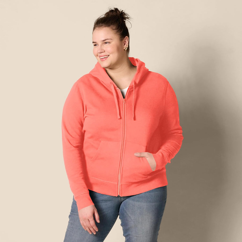Women's Fleece Full-Zip Hoodie (Available in Plus Size)