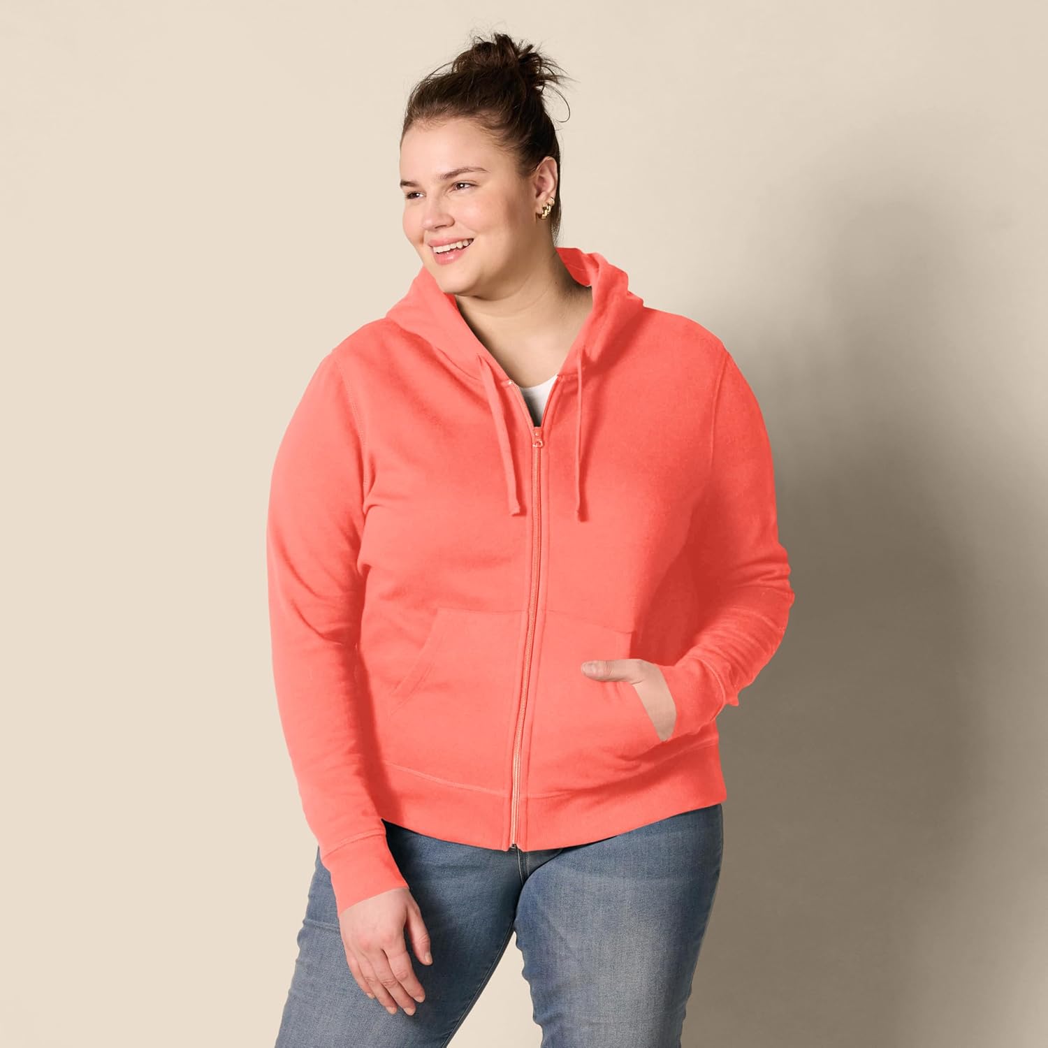 Women's Fleece Full-Zip Hoodie (Available in Plus Size)