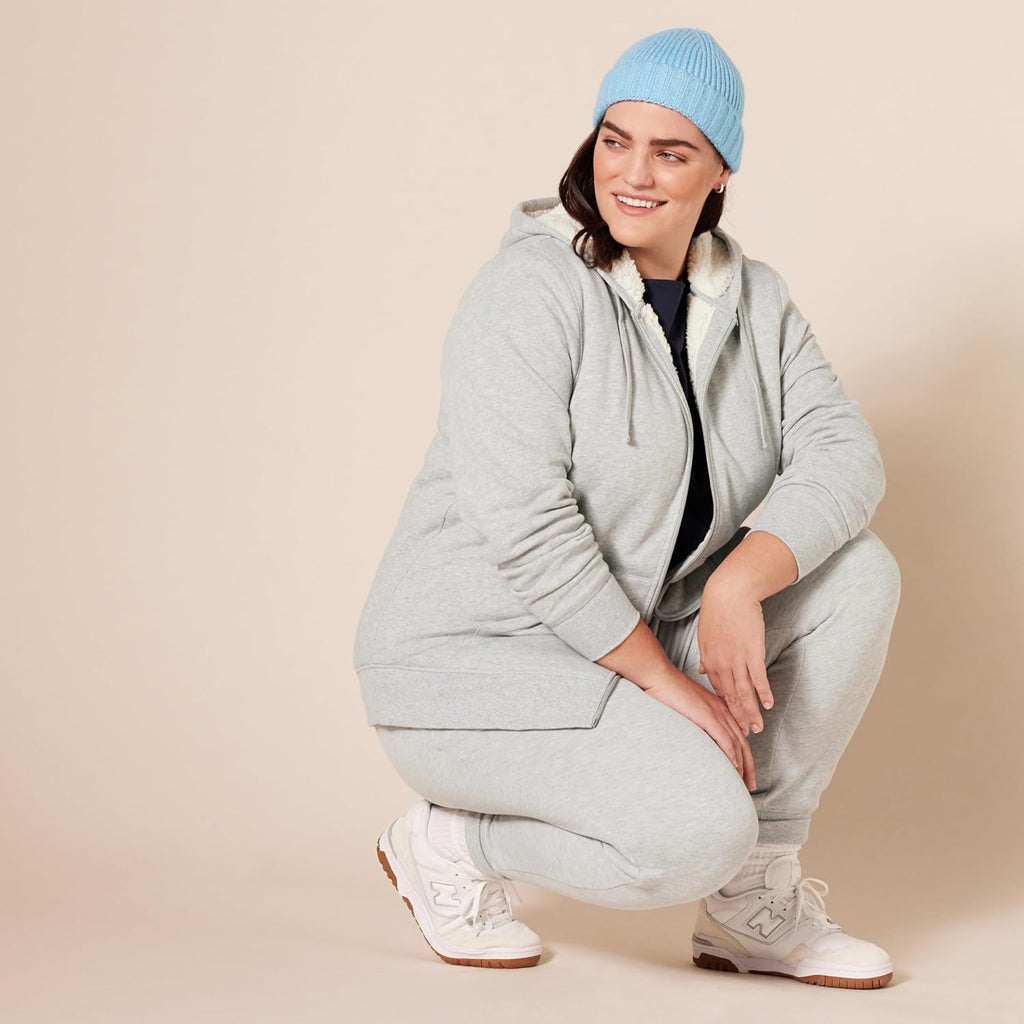 Women's Sherpa-Lined Fleece Full-Zip Hooded Jacket (Available in Plus Size)