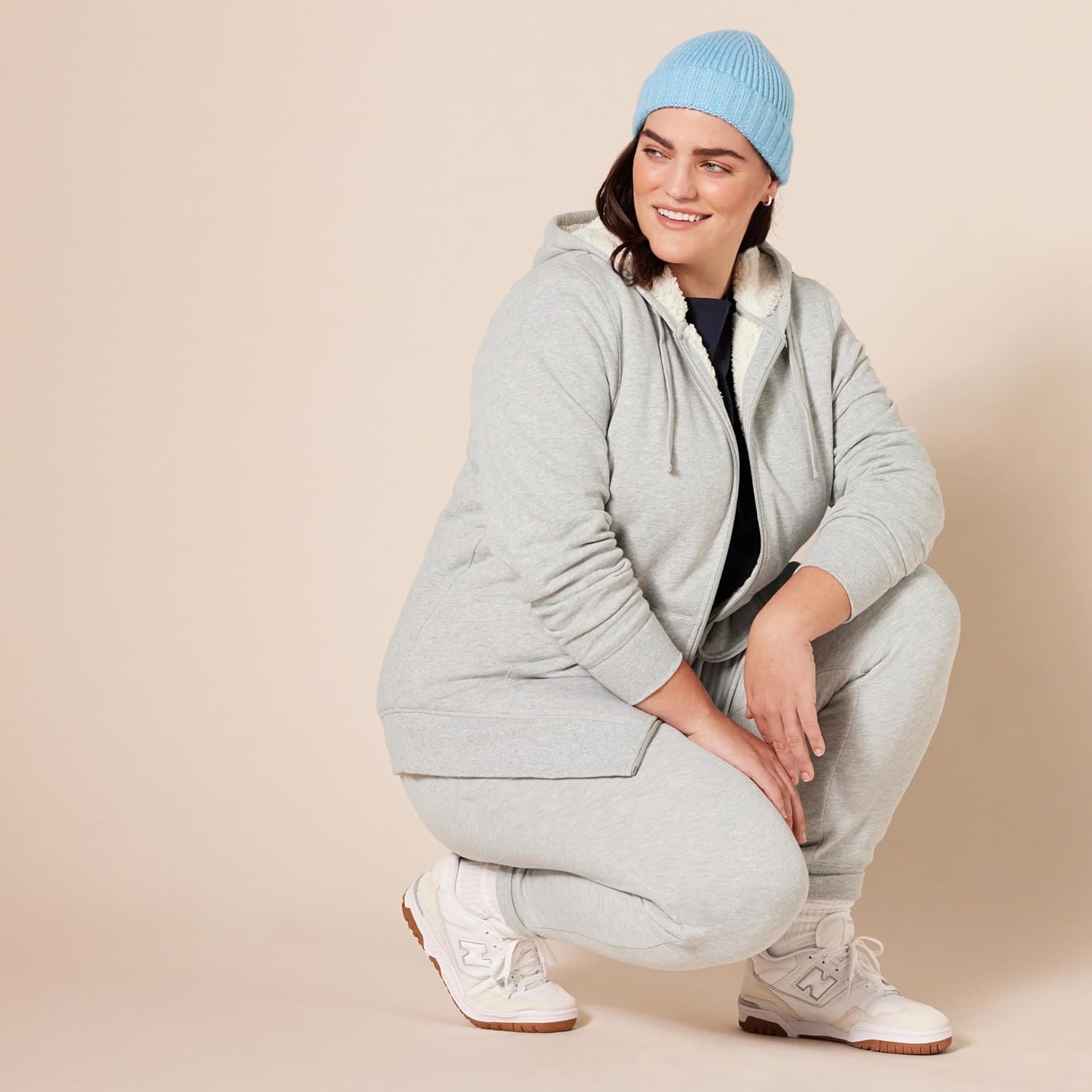 Women's Sherpa-Lined Fleece Full-Zip Hooded Jacket (Available in Plus Size)