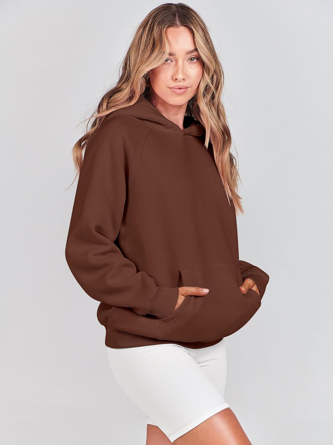 Women Hoodies Oversized Fleece Long Sleeve Comfy Casual Basic Pullover Sweatshirts 2025 Fall Outfits Y2K Clothes