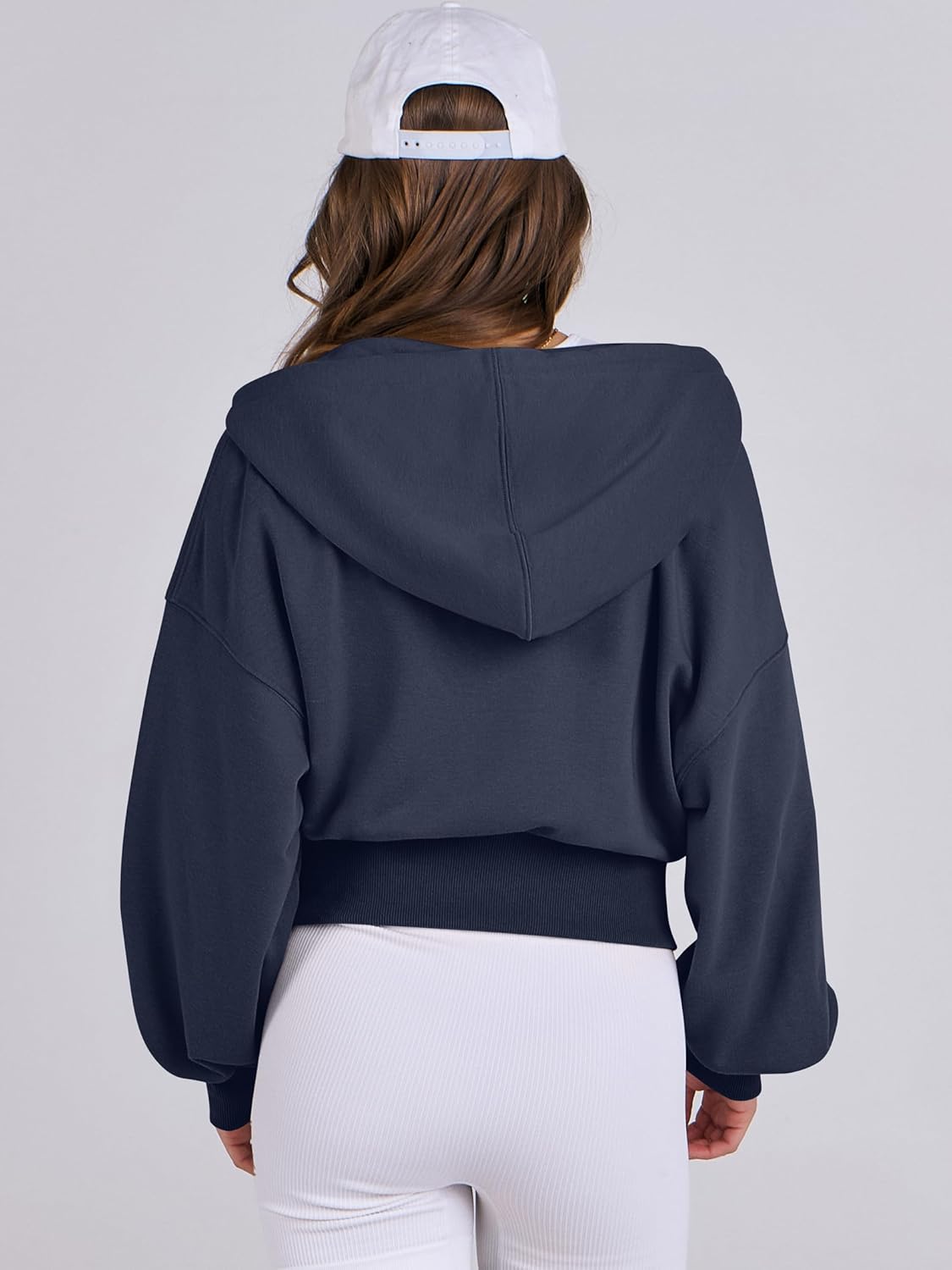 Womens Zip Up Hoodies Cropped Sweatshirts Casual Comfy Cute Zip Jackets Fashion Trendy Fall Outfits 2025 Y2K Clothes