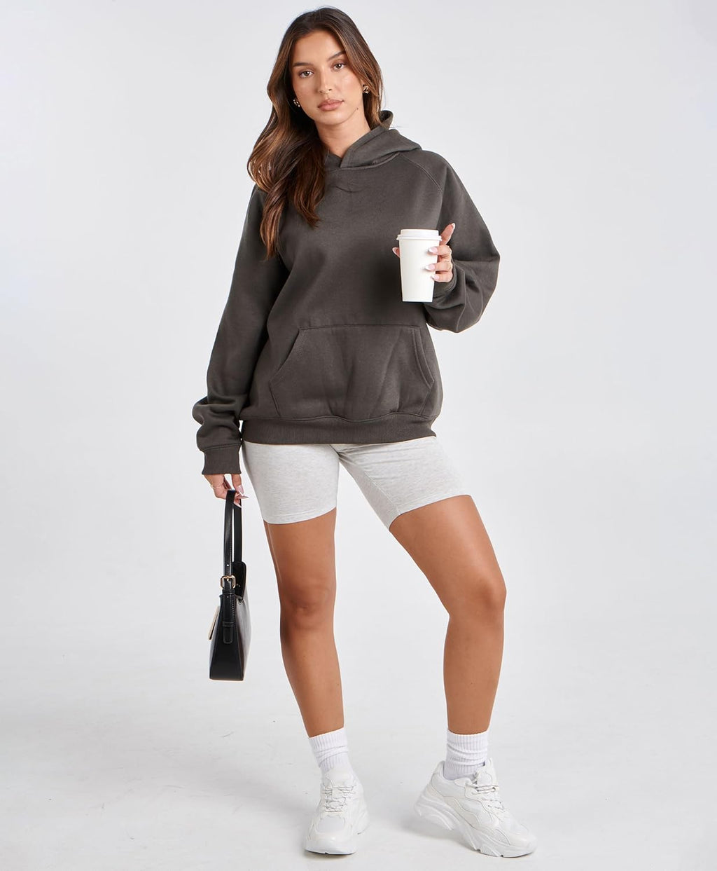 Womens Camo Hoodies Maple Leaf Print Oversized Hooded Sweatshirt Fleece Pullover Sweatshirts Long Sleeve with Pocket