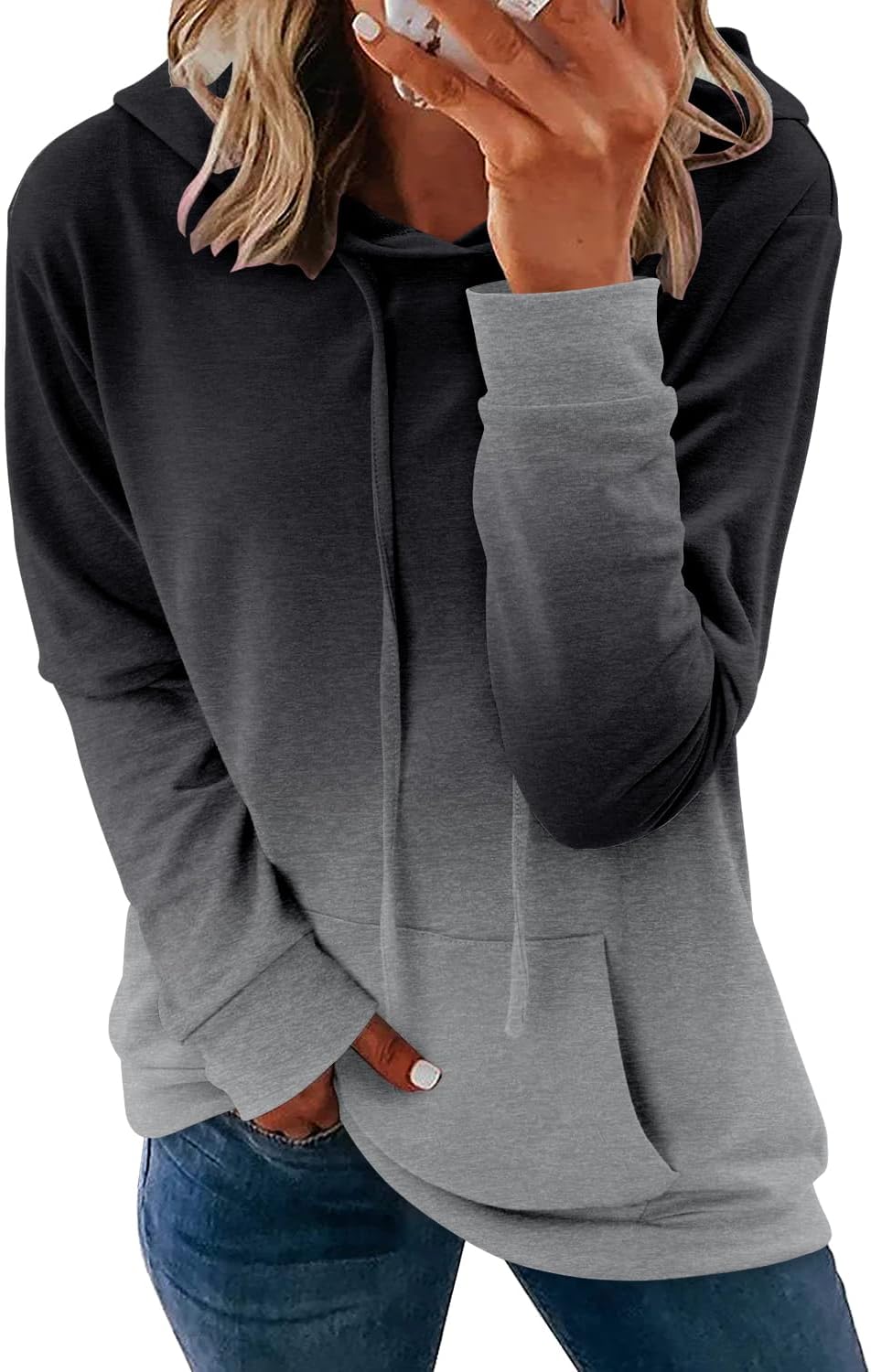 Women's Pullover Hoodies Teen Girls Trendy Fall Fashion Tops Hooded Sweatshirts