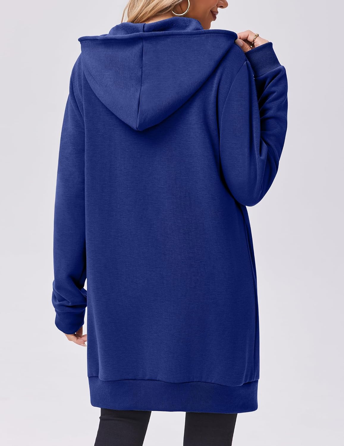 Zip Up Hoodies For Women Long Sleeve Oversized Sweatshirts Casual Lightweight Fleece Jackets With Pockets