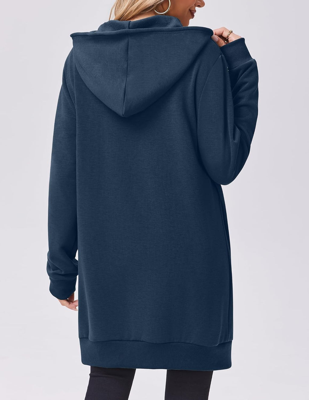 Zip Up Hoodies For Women Long Sleeve Oversized Sweatshirts Casual Lightweight Fleece Jackets With Pockets