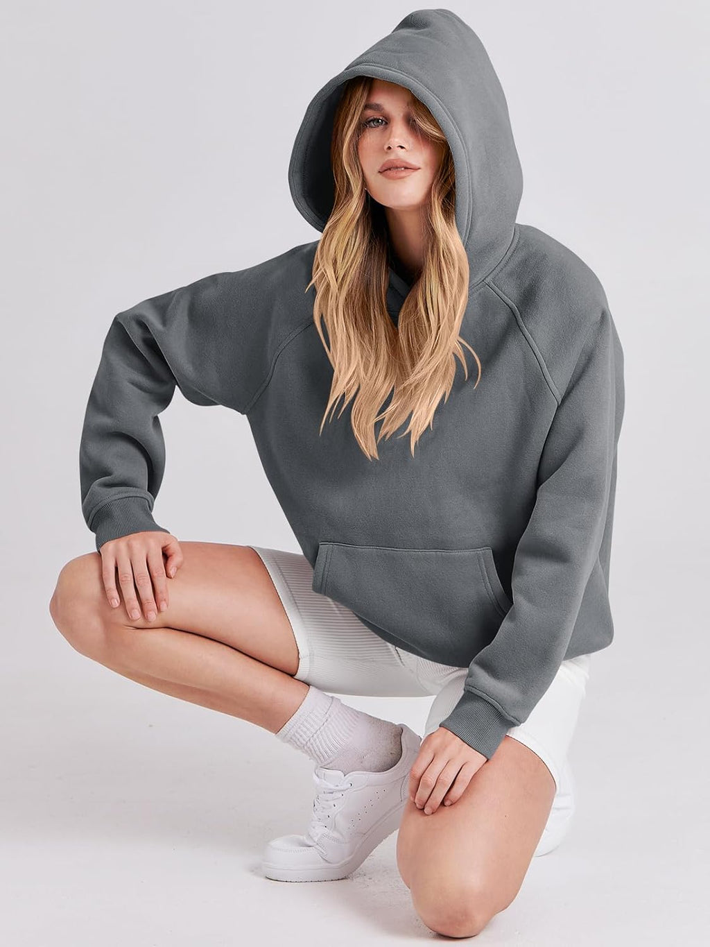Women Hoodies Oversized Fleece Long Sleeve Comfy Casual Basic Pullover Sweatshirts 2025 Fall Outfits Y2K Clothes